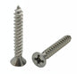 100 Qty #6 x 1" Flat Head 304 Stainless Phillips Head Wood Screws (BCP19)