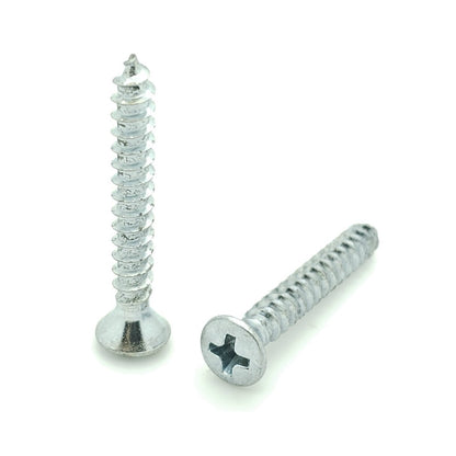 100 Qty #8 x 1-1/4" Zinc Coated Oval Phillips Head Wood Screws (BCP262)