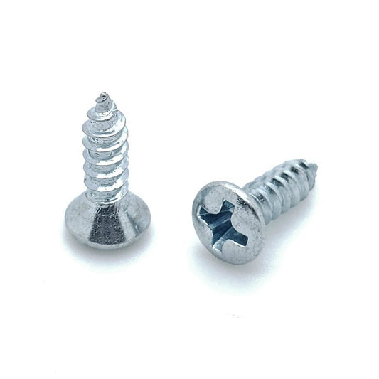 100 Qty #6 x 1/2" Oval Head Zinc Coated Phillips Head Wood Screws (BCP359)