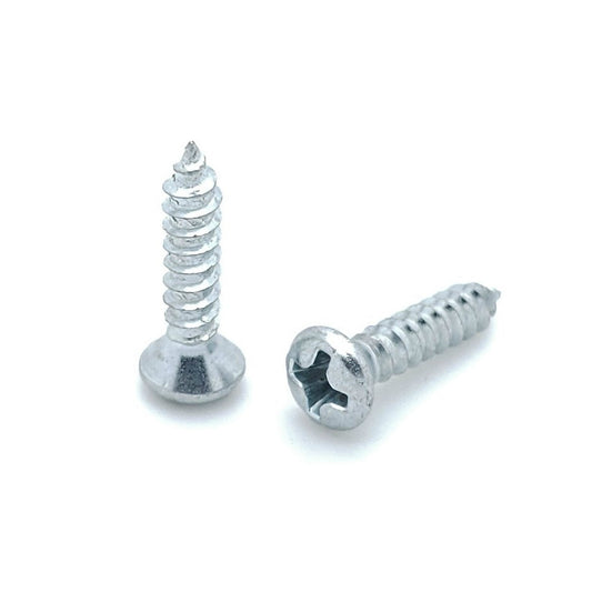 100 Qty #6 x 5/8" Oval Head Zinc Coated Phillips Head Wood Screws (BCP361)