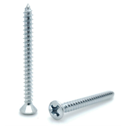 300 Qty #6 x 1-1/2" Oval Head Zinc Coated Phillips Head Wood Screws (BCP370)