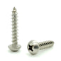 #10 x 1" Round Head 304 Stainless Phillips Head Wood Screws