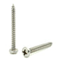 #6 x 1-1/4" 304 Stainless Steel Phillips Pan Head Wood Screws