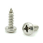 #8 x 1/2" 304 Stainless Steel Phillips Pan Head Wood Screws