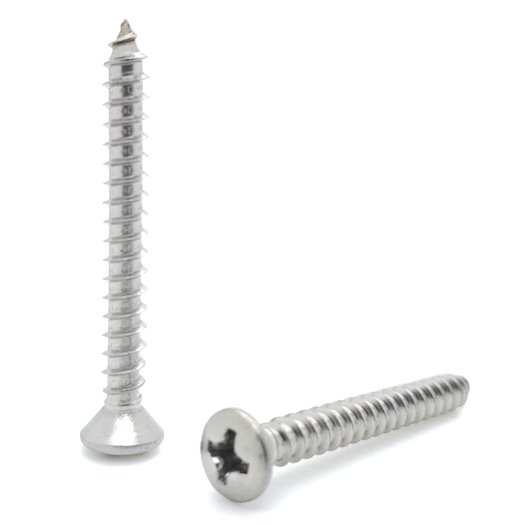 #8 x 1-1/2" Stainless Oval Head Screws