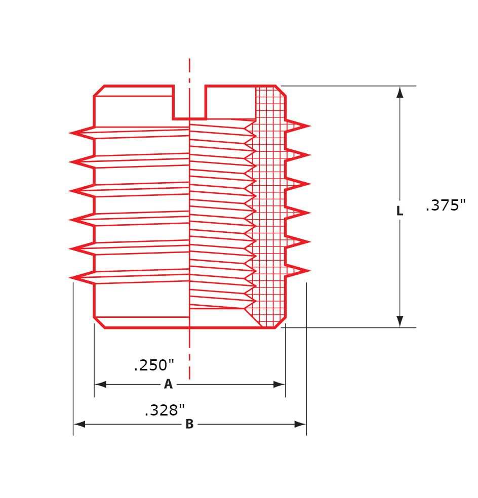 Ten (10) #6-32 Brass Knife Threaded Inserts For Wood | .375" Length (BCP869)