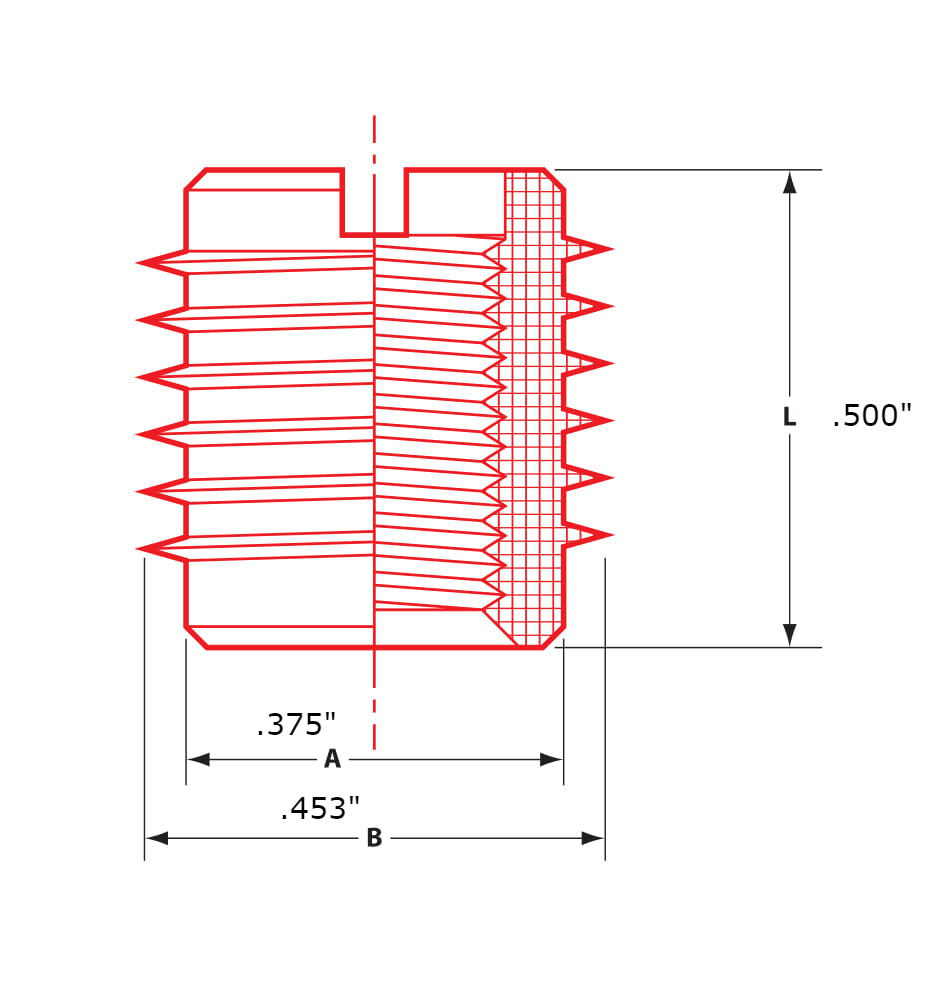 Ten (10) #10-24 Brass Knife Threaded Inserts For Wood | .500" Length (BCP871)