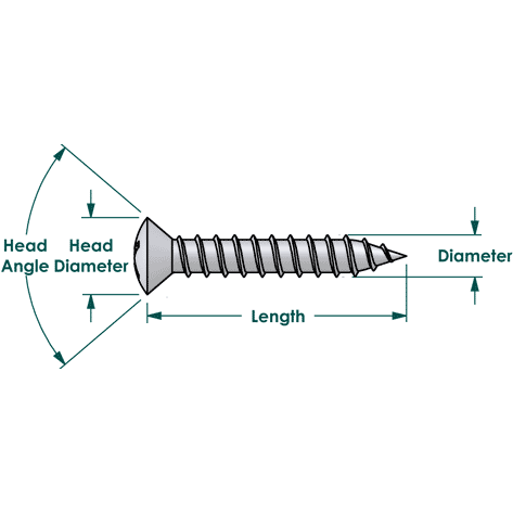 100 Qty #6 x 1-1/4" Oval Head Zinc Coated Phillips Head Wood Screws (BCP367)